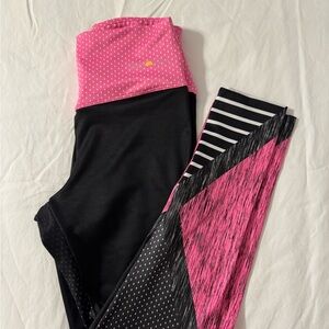 Pink and Black Patterned Leggings